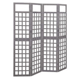 Vidaxl kamerscherm trellis met 4 panelen161x180 cm vurenhout grijs