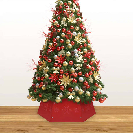 Vidaxl kerstboomrok ø68x25 cm rood