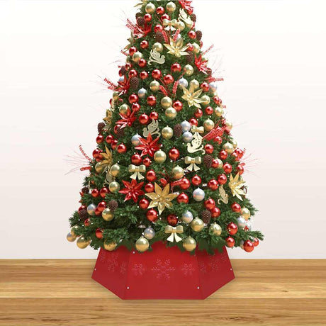 Vidaxl kerstboomrok ø68x25 cm rood