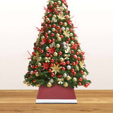 Vidaxl kerstboomrok 48x48x25 cm rood en wit