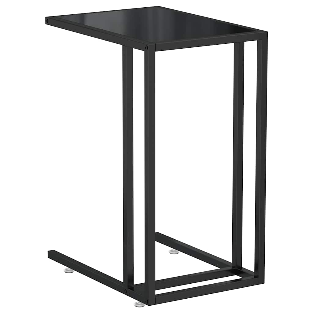 Vidaxl computer bijzettafel 50x35x65 cm gehard glas zwart
