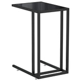 Vidaxl computer bijzettafel 50x35x65 cm gehard glas zwart