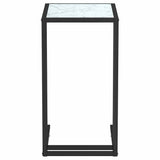 Vidaxl computer bijzettafel 50x35x65 cm gehard glas witmarmerkleurig