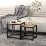 Vidaxl salontafels 2 st mdf zwart en geel