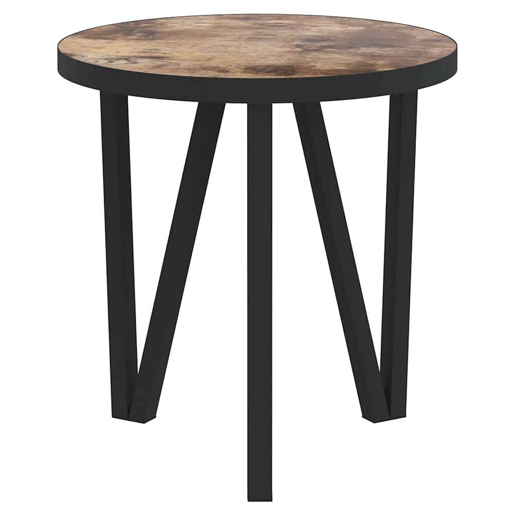Vidaxl salontafel ø35 cm mdf zwart en geel