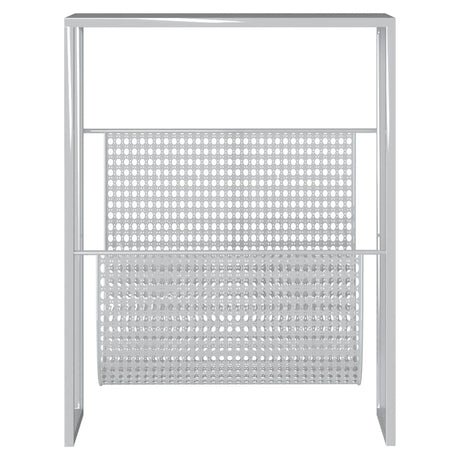 Vidaxl tijdschriftenrek 35x15x45 cm staal zilverkleurig