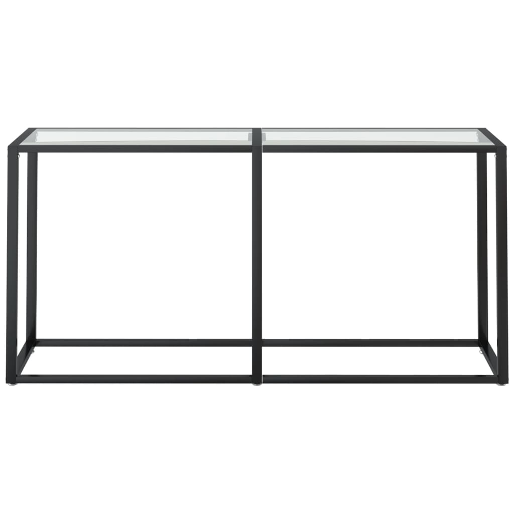 Vidaxl wandtafel 160x35x75,5 cm gehard glas transparant