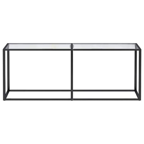 Vidaxl wandtafel 200x35x75,5 cm gehard glas transparant