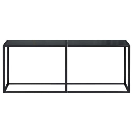 Vidaxl wandtafel 200x35x75,5 cm gehard glas zwart