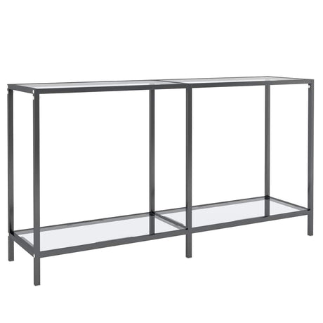 Vidaxl wandtafel 140x35x75,5 cm gehard glas transparant