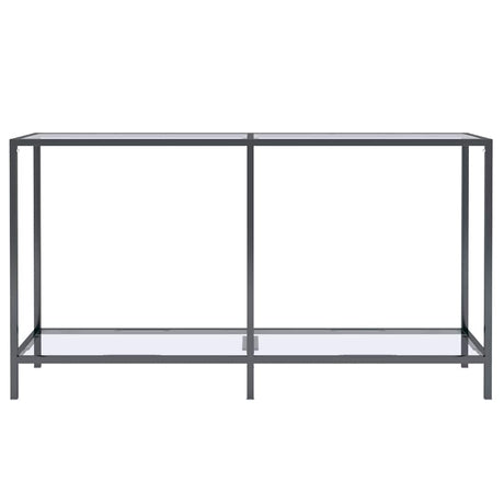 Vidaxl wandtafel 140x35x75,5 cm gehard glas transparant