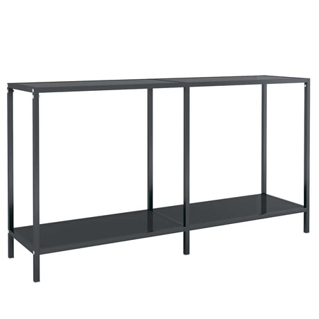 Vidaxl wandtafel 140x35x75,5 cm gehard glas zwart