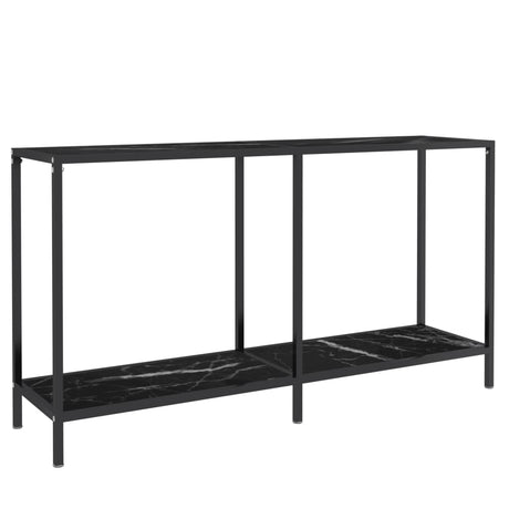 Vidaxl wandtafel 140x35x75,5 cm gehard glas zwart