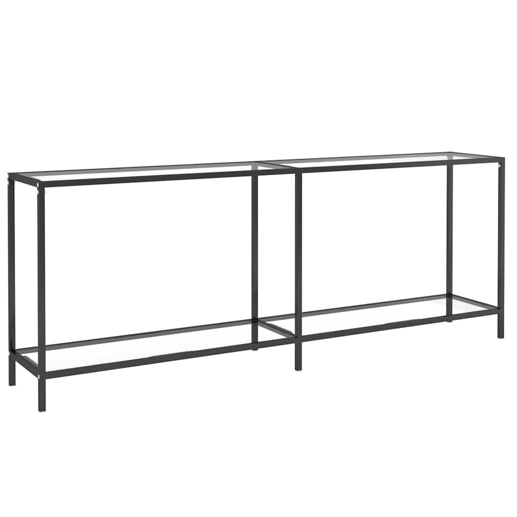Vidaxl wandtafel 200x35x75,5 cm gehard glas transparant