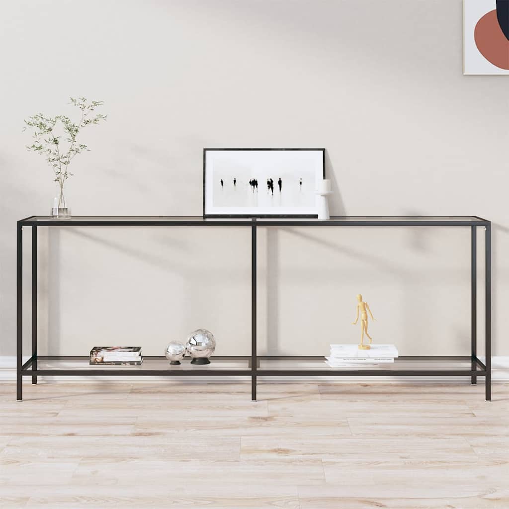 Vidaxl wandtafel 200x35x75,5 cm gehard glas transparant