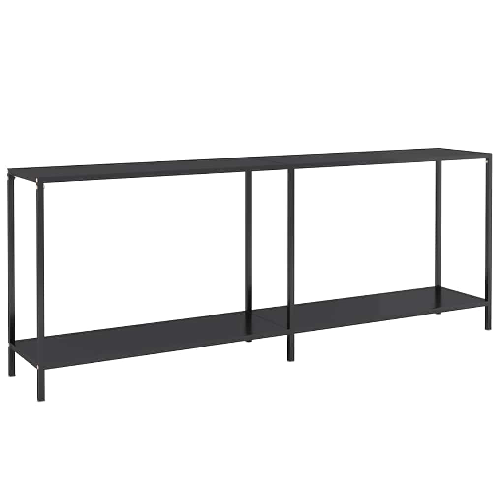 Vidaxl wandtafel 200x35x75,5 cm gehard glas zwart