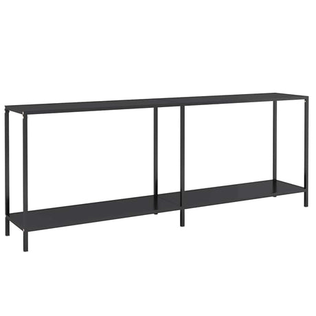 Vidaxl wandtafel 200x35x75,5 cm gehard glas zwart
