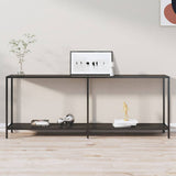 Vidaxl wandtafel 200x35x75,5 cm gehard glas zwart