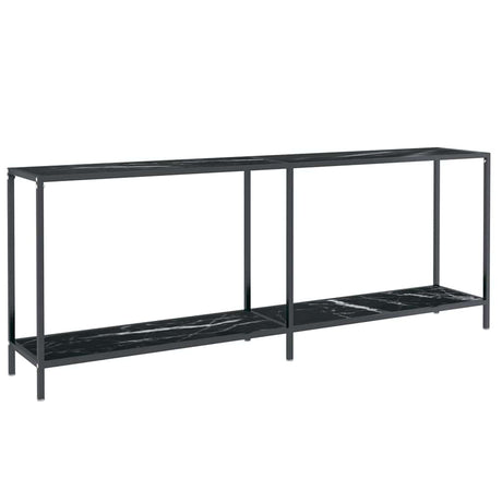 Vidaxl wandtafel 200x35x75,5 cm gehard glas zwart