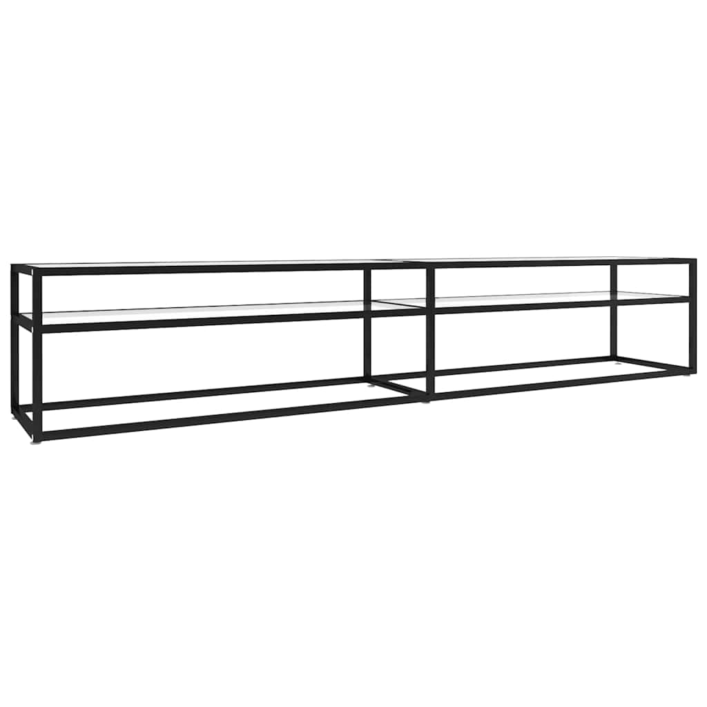 Vidaxl tv-meubel 220x40x40,5 cm gehard glas transparant