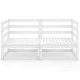 Vidaxl tuinbank 2-zits massief grenenhout wit