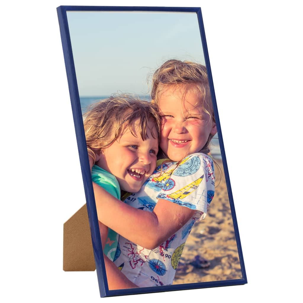 Vidaxl fotogrammi fotografici 3 pezzi per tabella 13x18 cm mdf blu