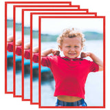 Vidaxl Photo Frames 5 PCS pour le mur ou le tableau 70x90 cm MDF rouge