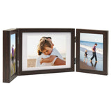 Vidaxl Photo Frame Triptych 22x15 cm+2x (10x15 cm) mørkebrun