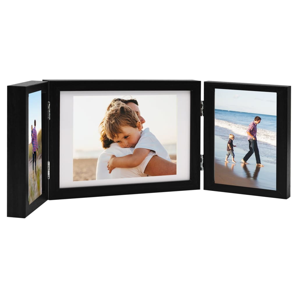 Vidaxl Photo Frame Triptych 28x18 cm+2x (13x18 cm) Sort