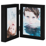 Vidaxl Photo Frame Diptych 2x (10x15 cm) sort