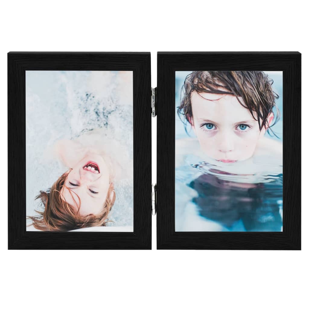 Vidaxl Photo Frame Diptych 2x (10x15 cm) sort