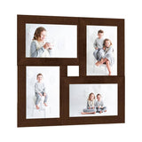 Vidaxl photo frame for 4x (10x15 cm) Photo MDF Dark Brown