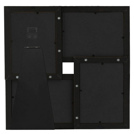 Vidaxl fotolijst voor 4x(10x15 cm) foto mdf zwart