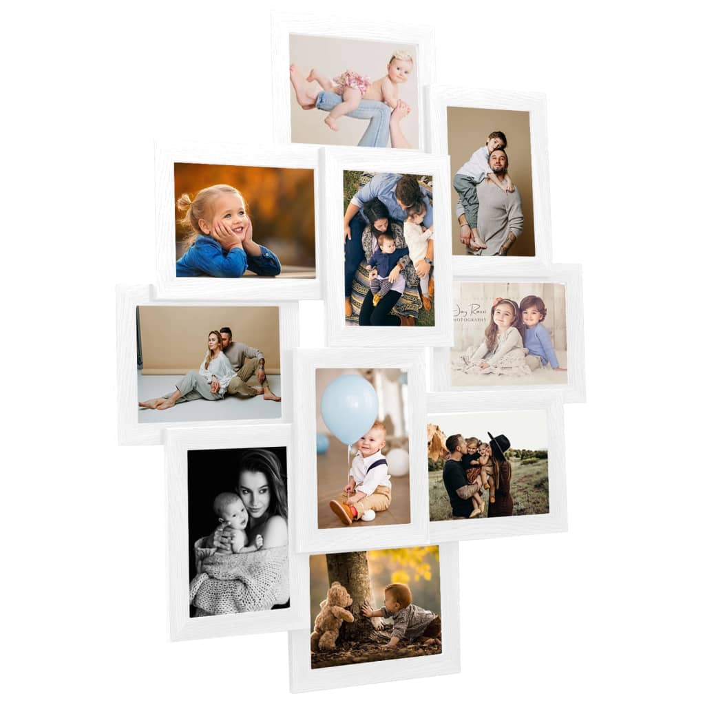 Vidaxl fotoramme til 10x (10x15 cm) Foto MDF White