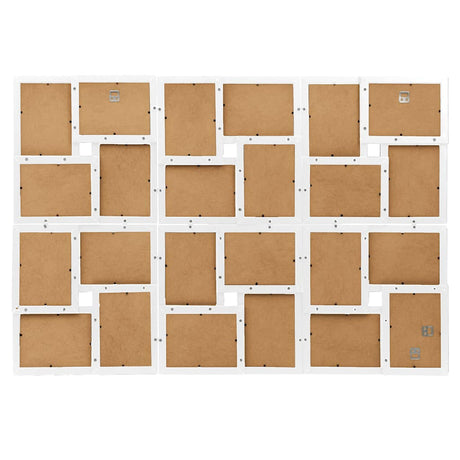 Vidaxl fotolijst voor 24x(10x15 cm) foto mdf wit