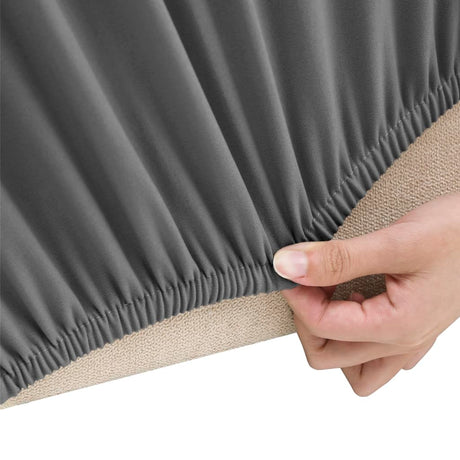 Vidaxl tweezitsbankhoes stretch polyester jersey antracietkleurig