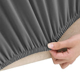 Vidaxl driezitsbankhoes stretch polyester jersey antracietkleurig