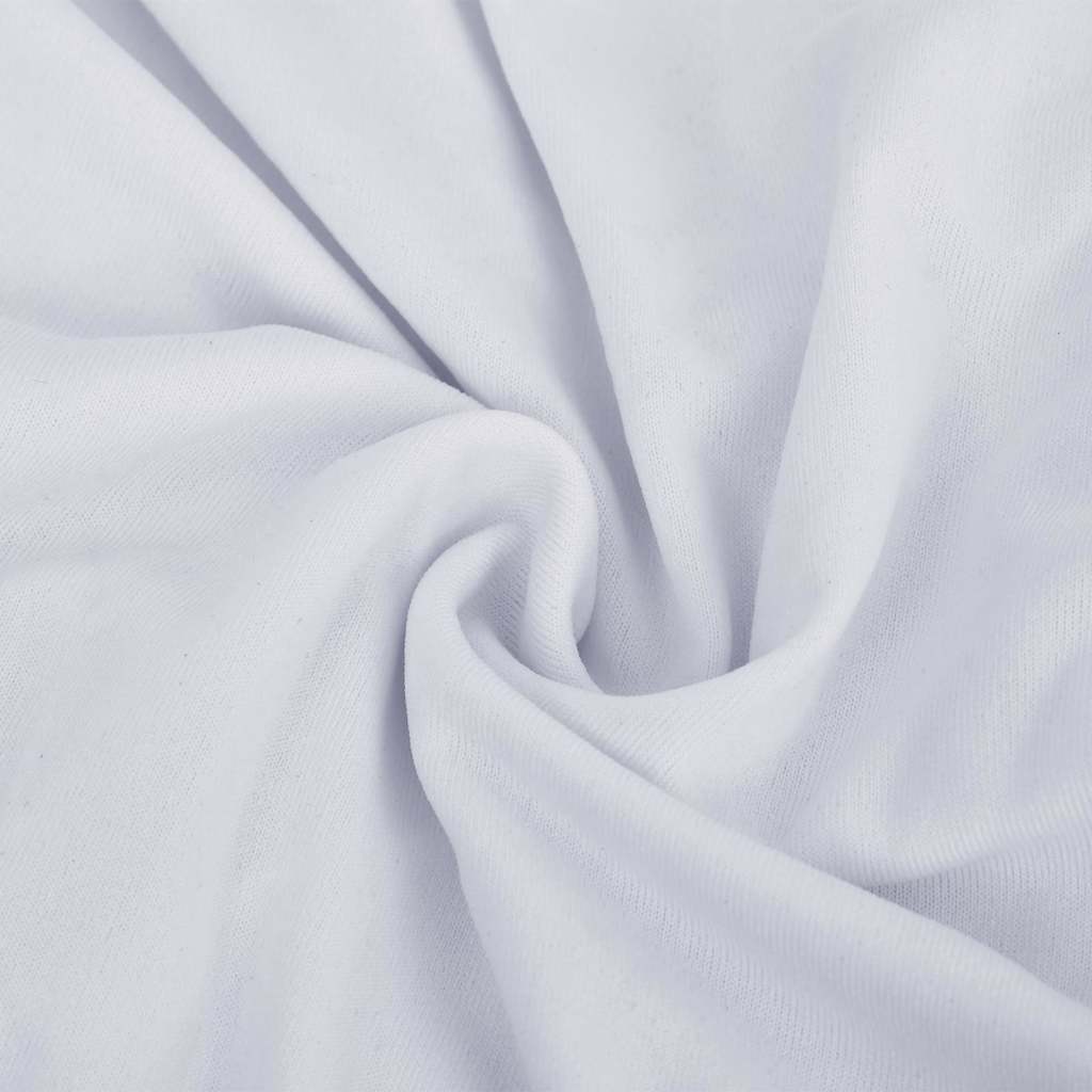 Vidaxl driezitsbankhoes stretch polyester jersey wit