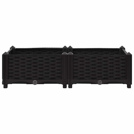 Vidaxl plantenbak verhoogd 80x40x23 cm polypropyleen
