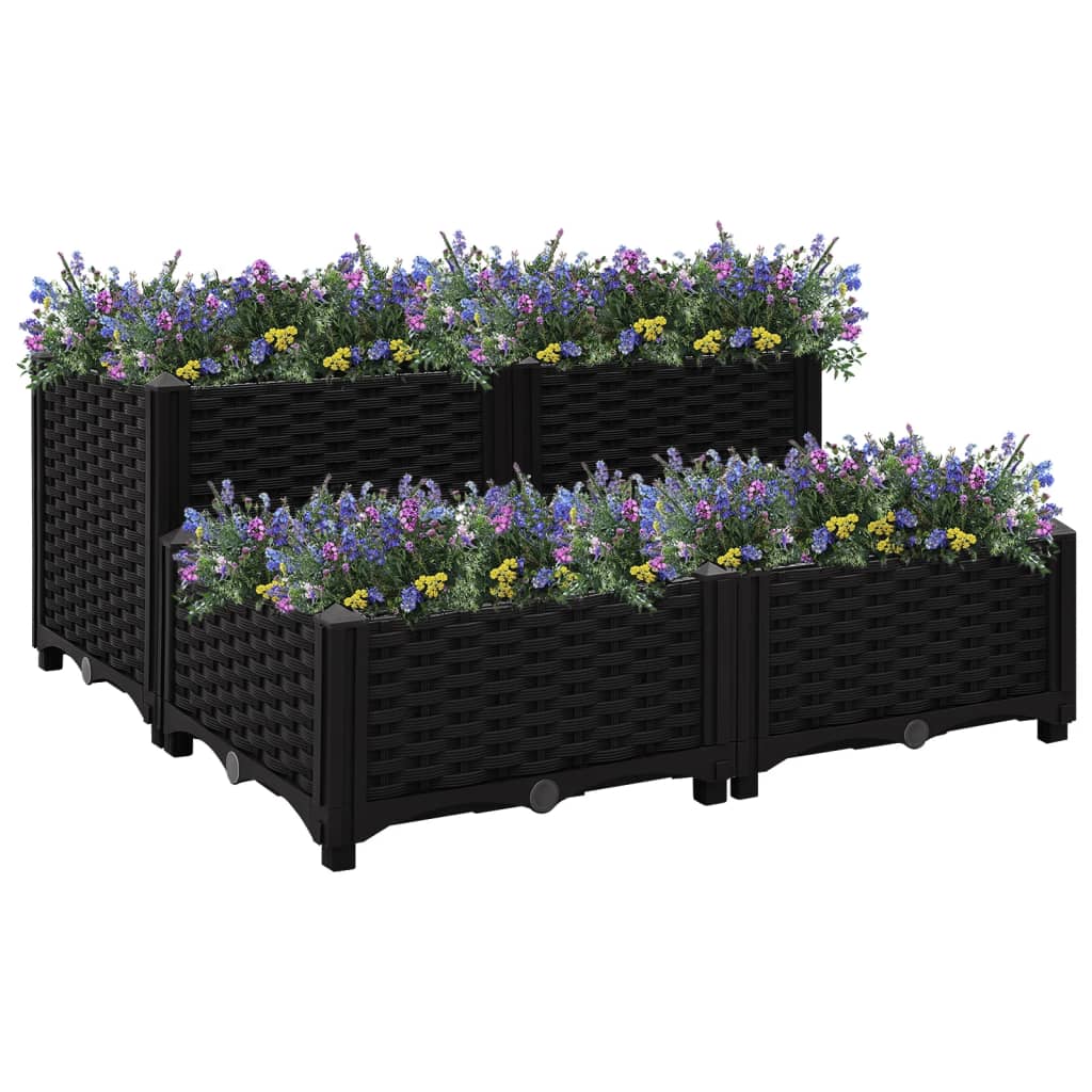 Vidaxl Planter surélevé 80x80x38 cm en polypropylène