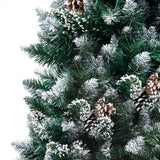 VidaXL Kunstkerstboom met verlichting kerstballen dennenappels 180 c5
