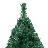 VidaXL Kunstkerstboom met verlichting en kerstballen 150 cm PVC groen