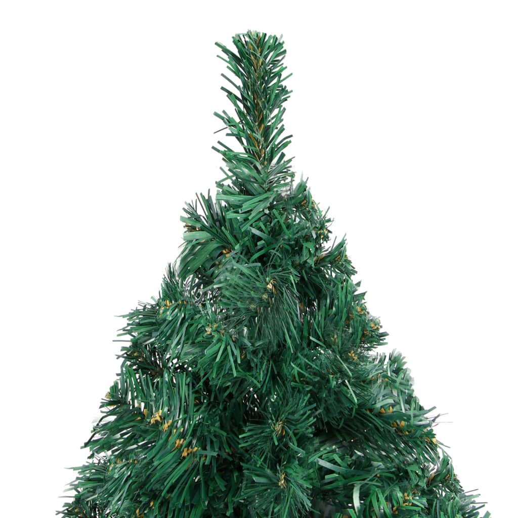VidaXL Kunstkerstboom met verlichting en kerstballen 180 cm PVC groen