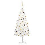 VidaXL Kunstkerstboom met verlichting en kerstballen 240 cm wit