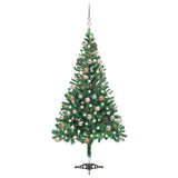 VidaXL Kunstkerstboom met verlichting en kerstballen 230 takken 120 cm