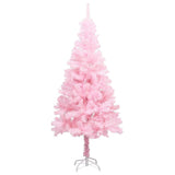 VidaXL Kunstkerstboom met verlichting en kerstballen 150 cm PVC roze