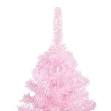 VidaXL Kunstkerstboom met verlichting en kerstballen 180 cm PVC roze