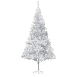 VidaXL Kunstkerstboom met verlichting en kerstballen 240 cm PET zilver