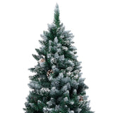 VidaXL Kunstkerstboom met verlichting kerstballen dennenappels 180 cm