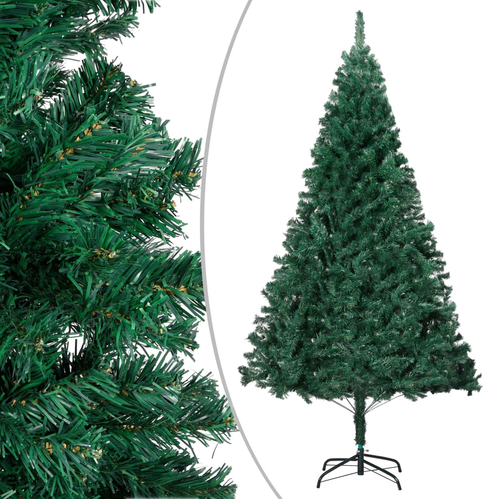 VidaXL Kunstkerstboom met verlichting en kerstballen 120 cm PVC groen